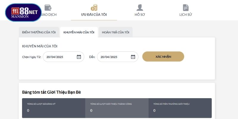 Thực hiện hướng dẫn nhận khuyến mãi M88 bằng cách nhấn Tham gia
